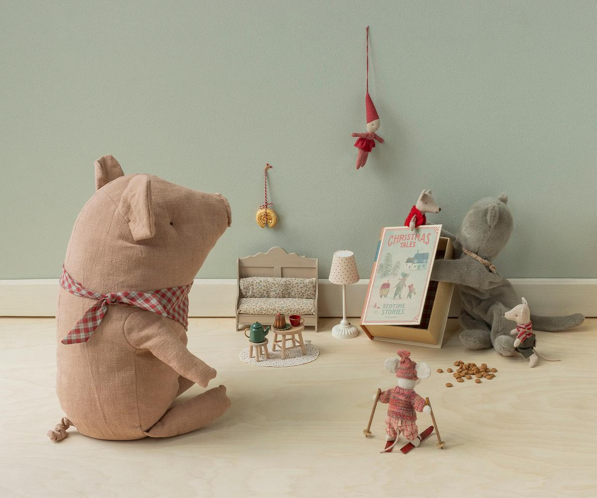 Maileg Christmas Twin Mice / Little Brother & Sister in Book