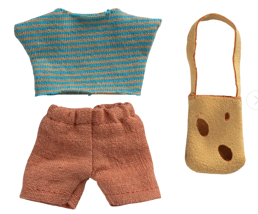 Maileg Clothes & Bag for Little Brother Mouse