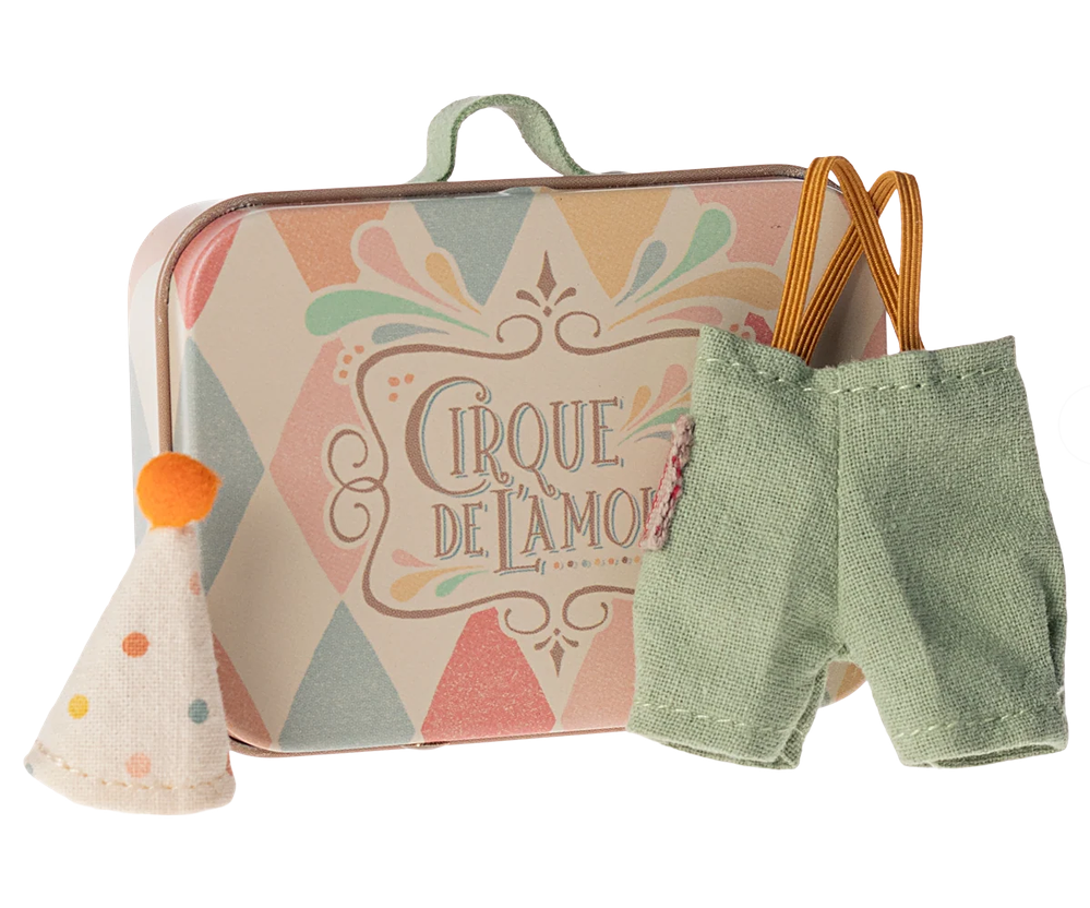 Maileg Clown Clothes in Suitcase for Little Brother Mouse