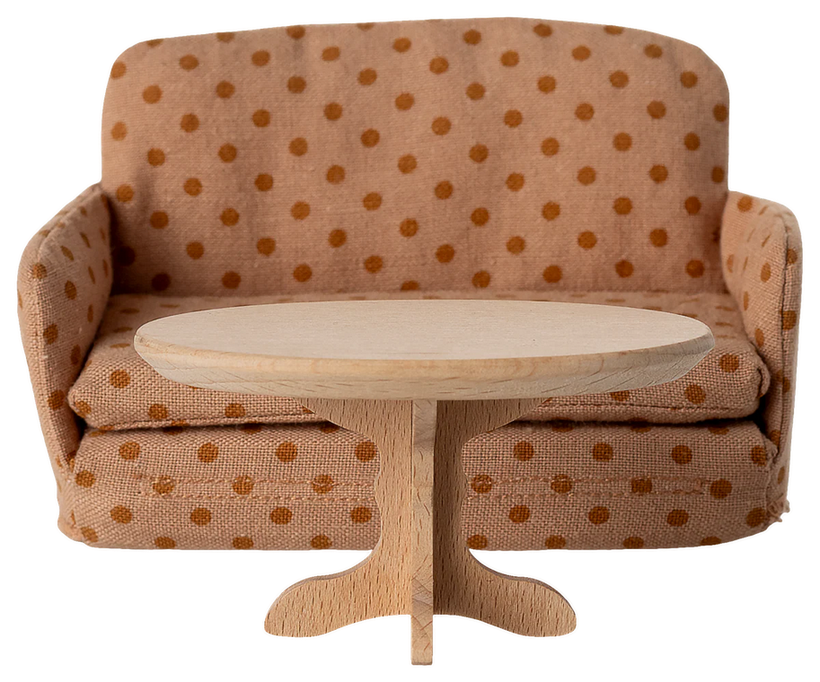 Maileg Oval Coffee Table for Mouse / Natural