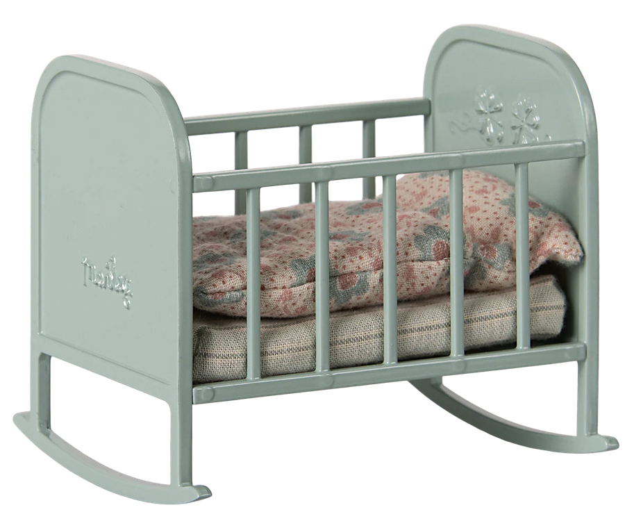 Maileg Cradle in Blue Mint