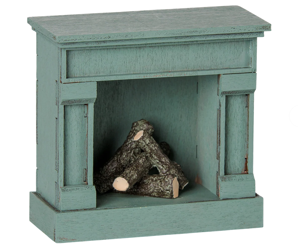 Maileg Fireplace for Mouse / Blue
