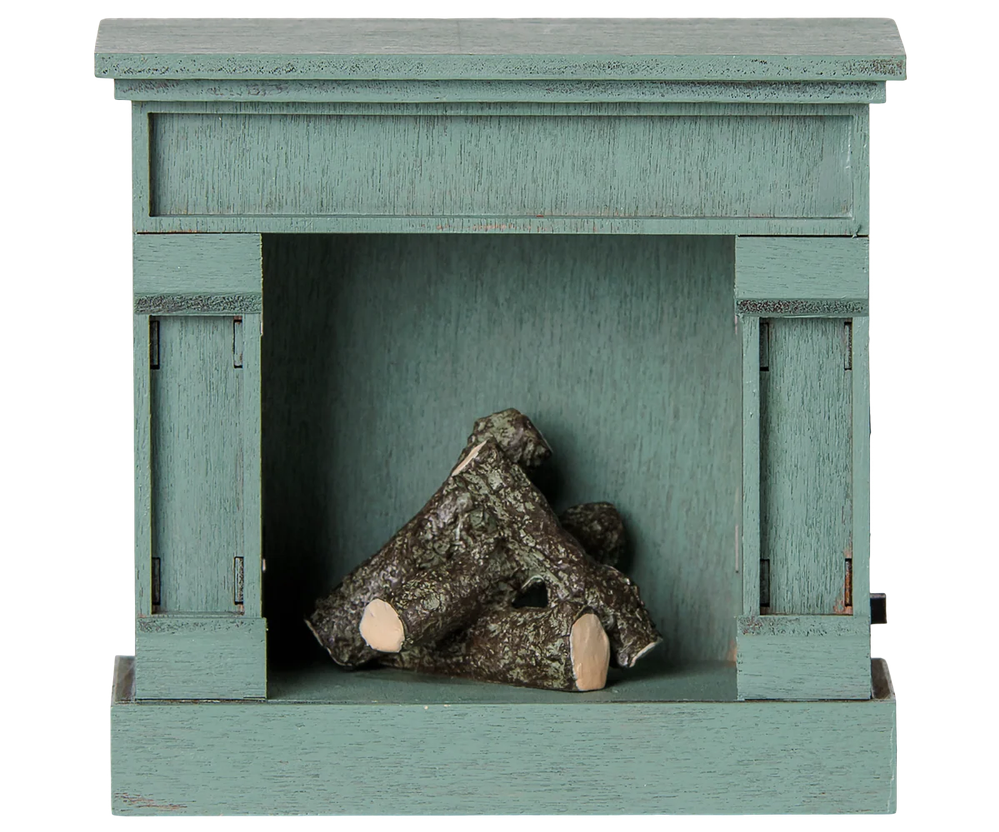 Maileg Fireplace for Mouse / Blue