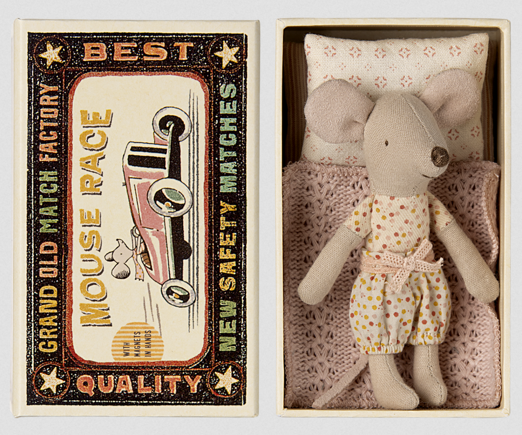 Maileg Little Sister Mouse in Matchbox