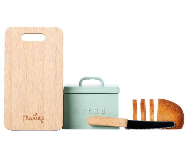 Maileg Miniature Bread Box with Utensils