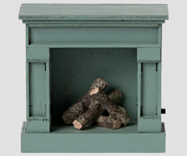 Maileg Mouse Fireplace in Blue