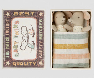 Baby Twin Mice in Matchbox