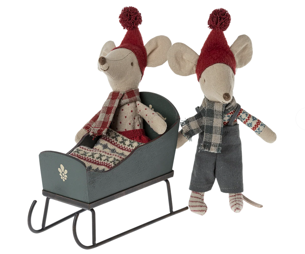 Maileg Sleigh for Mouse / Green
