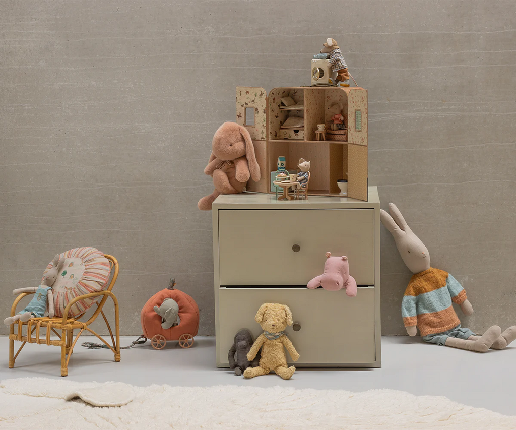 Maileg SuitCasa Little Sister & Brother Mouse House