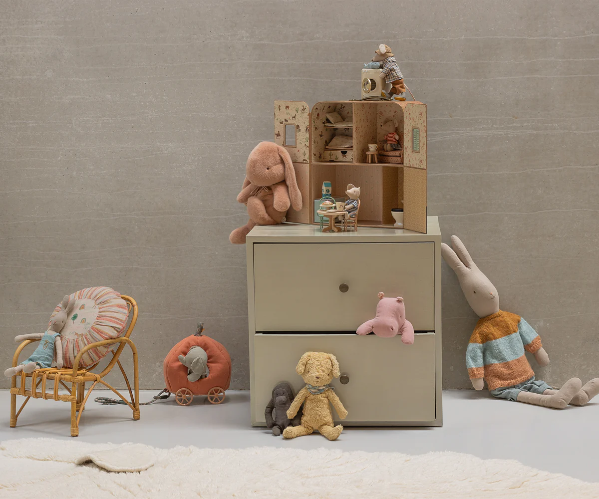Maileg SuitCasa Little Sister & Brother Mouse House