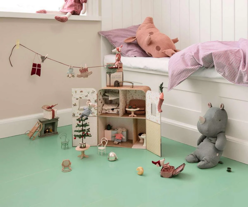 Maileg SuitCasa Little Sister & Brother Mouse House