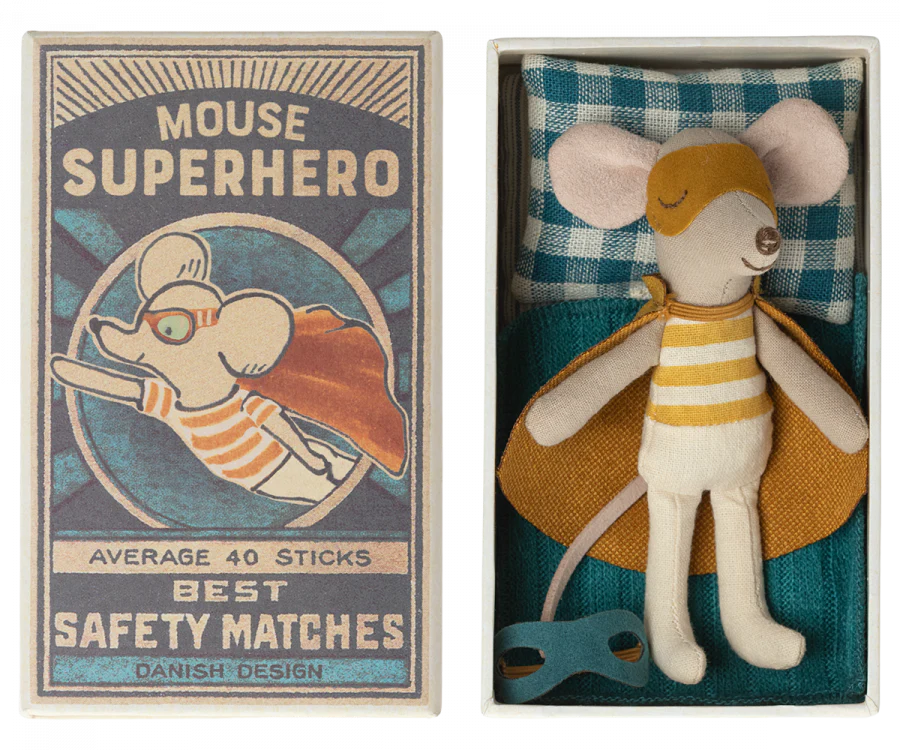 Super Hero Little Brother Mouse in Matchbox