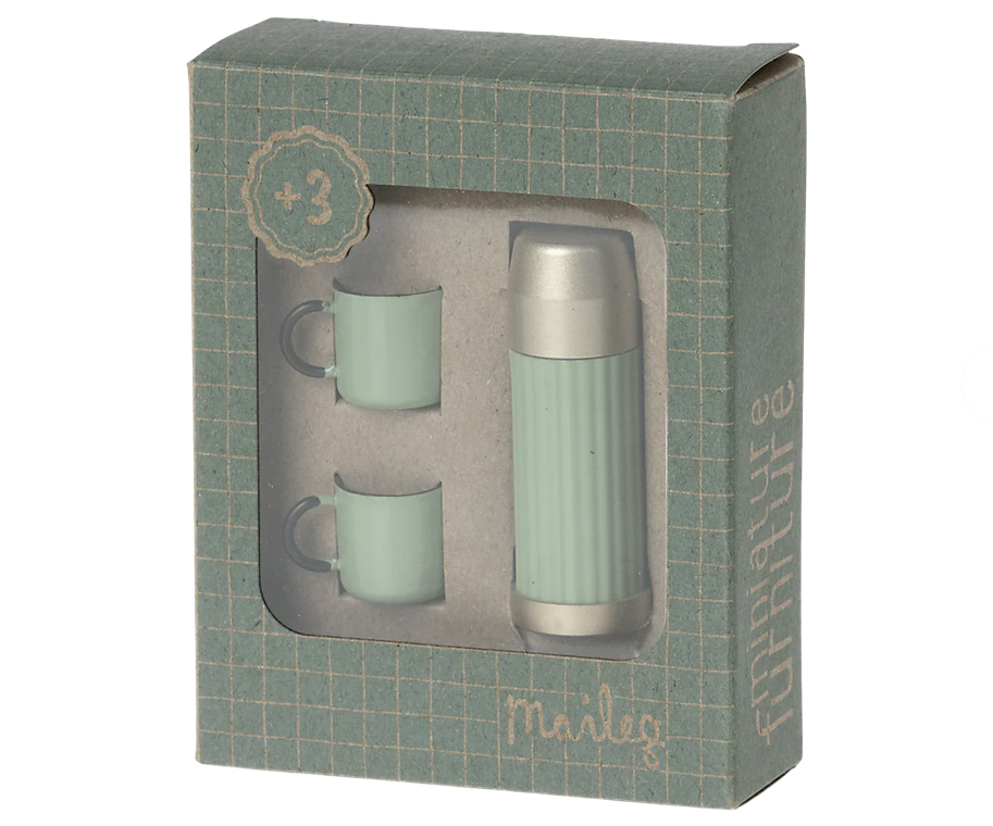 Maileg Thermos and Cups for Mouse / Mint