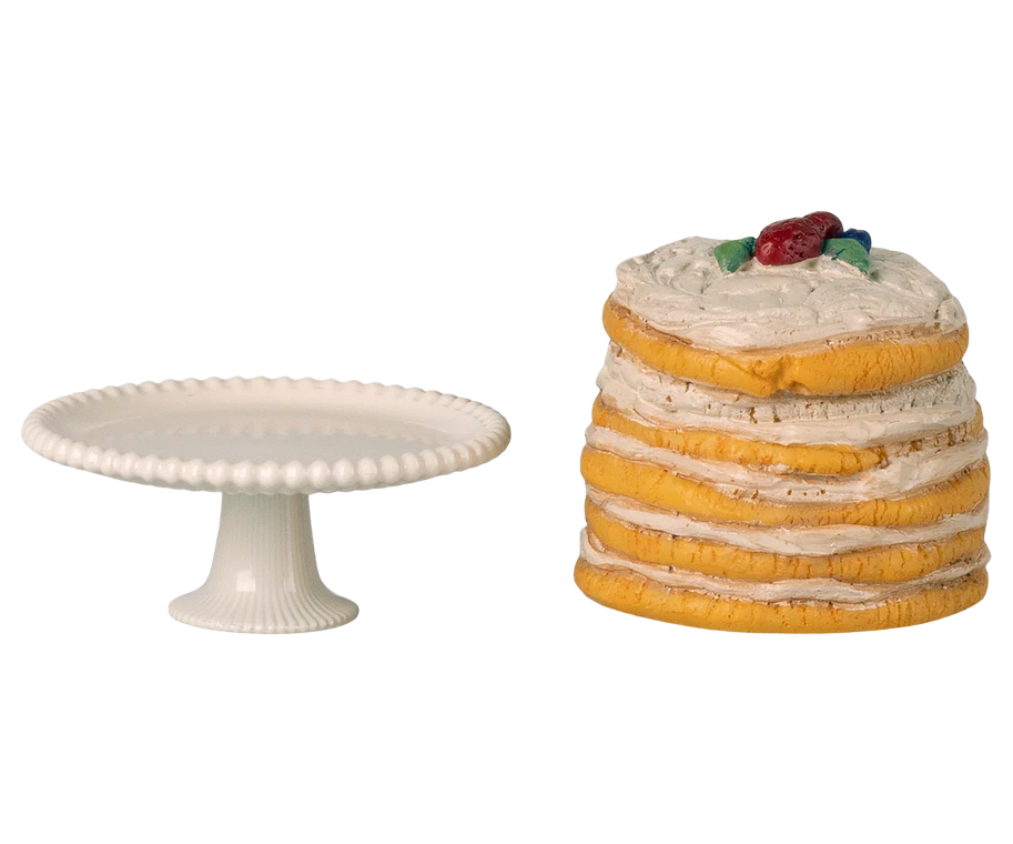 Maileg Wedding Cake and Stand for Mouse