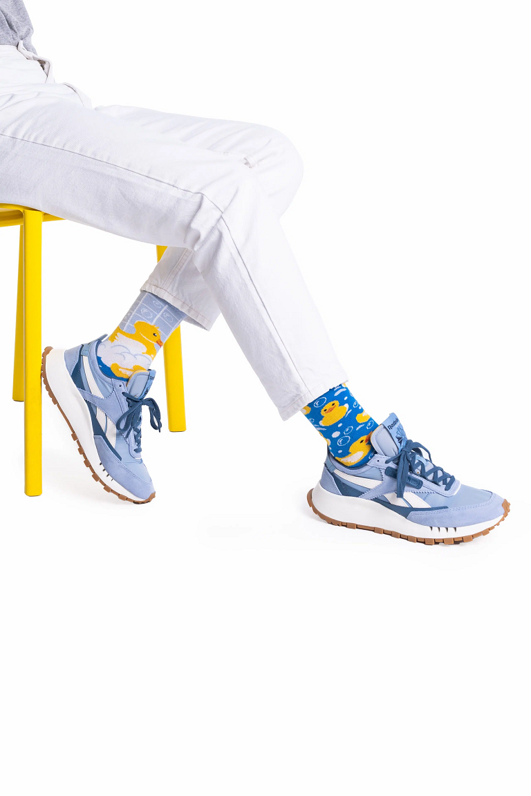 Many Mornings Mismatched Crew Socks - Bath Ducks