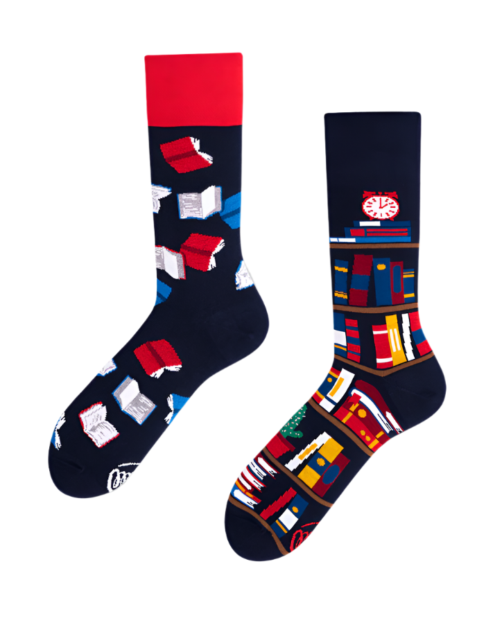 Many Mornings Mismatched Crew Socks - Book Story