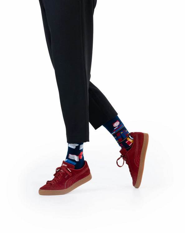 Many Mornings Mismatched Crew Socks - Book Story