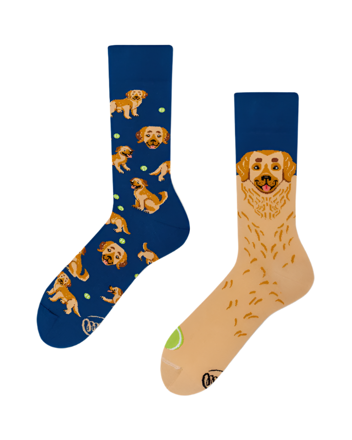 Many Mornings Mismatched Crew Socks - Golden Boy
