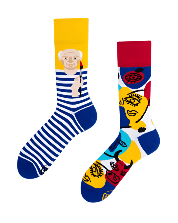 Many Mornings Mismatched Crew Socks - Picassocks