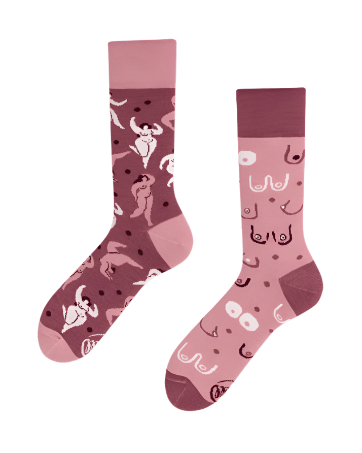 Many Mornings Mismatched Crew Socks - Simply the Breast