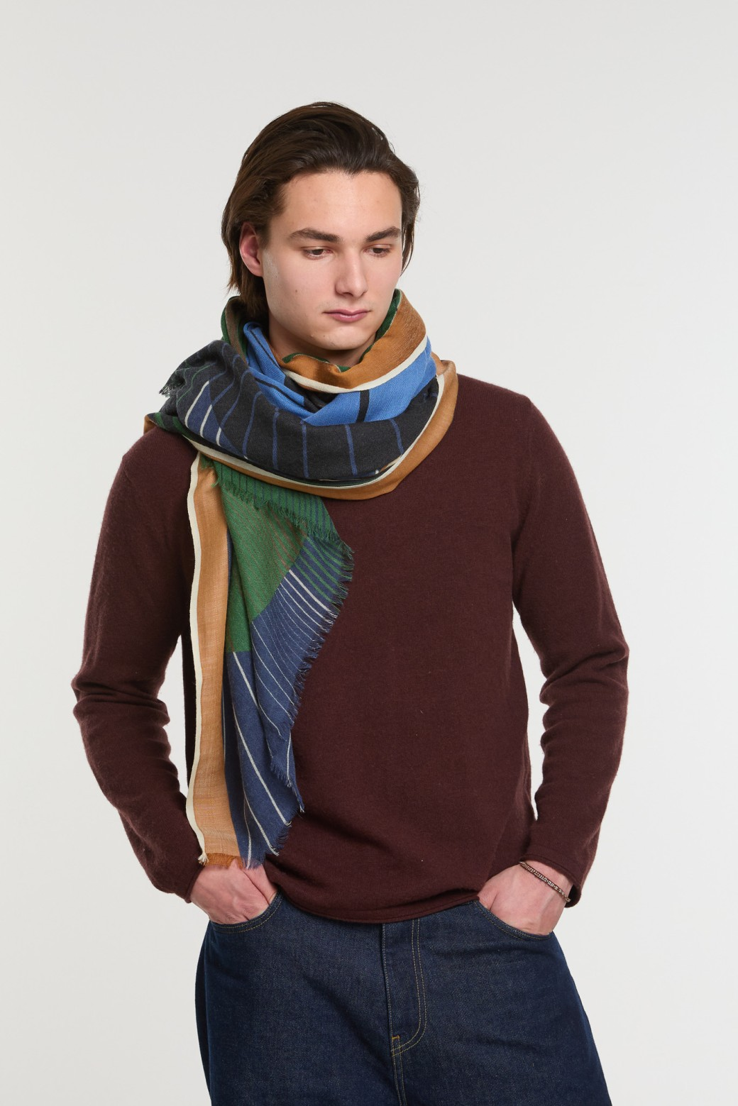 Mapoesie's Astre Scarf in Brown Khaki