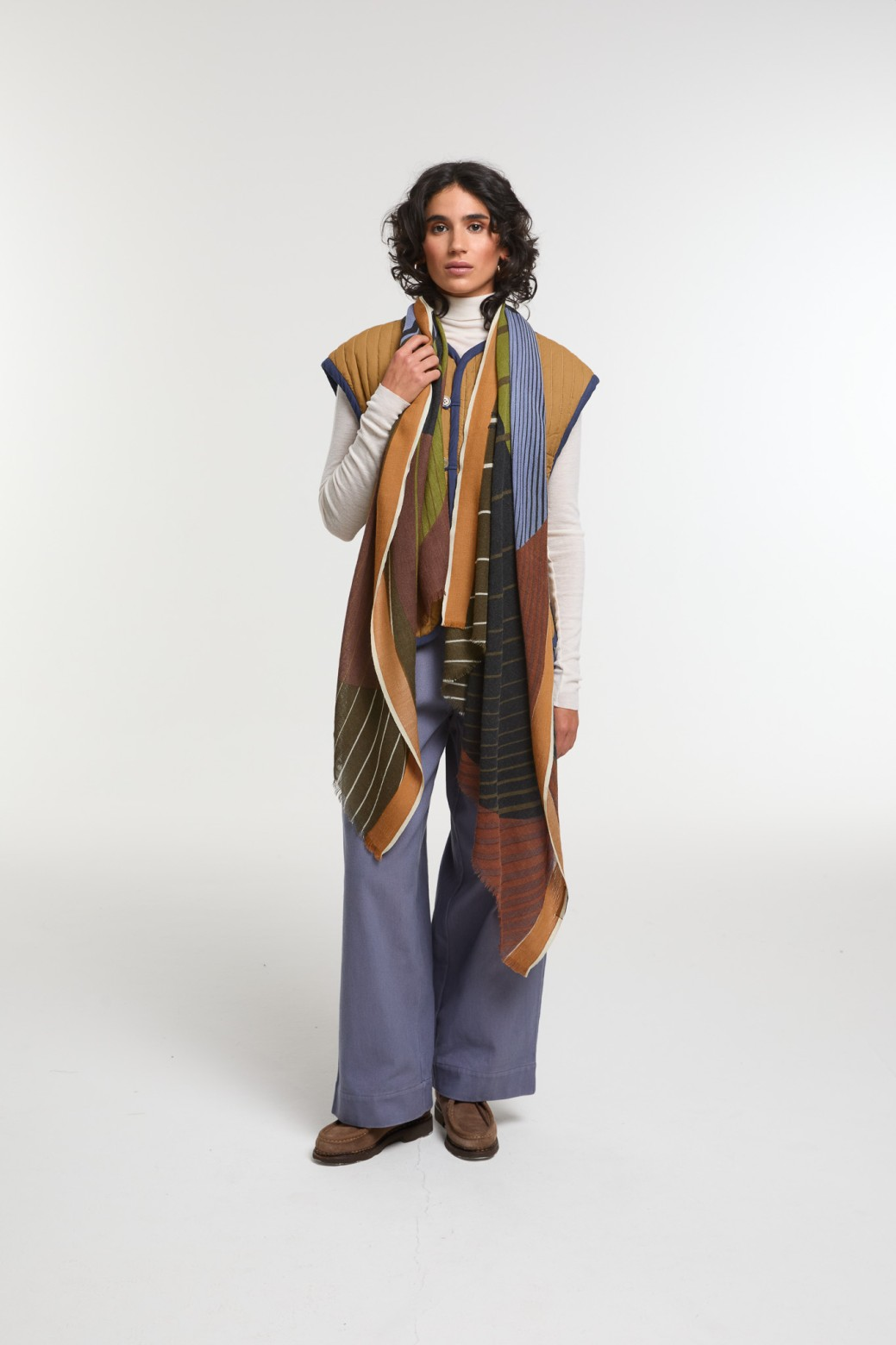 Mapoesie's Astre Scarf in Brown Khaki