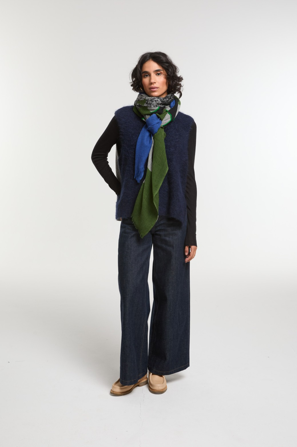 Mapoesie Eternel Scarf in Blue Green