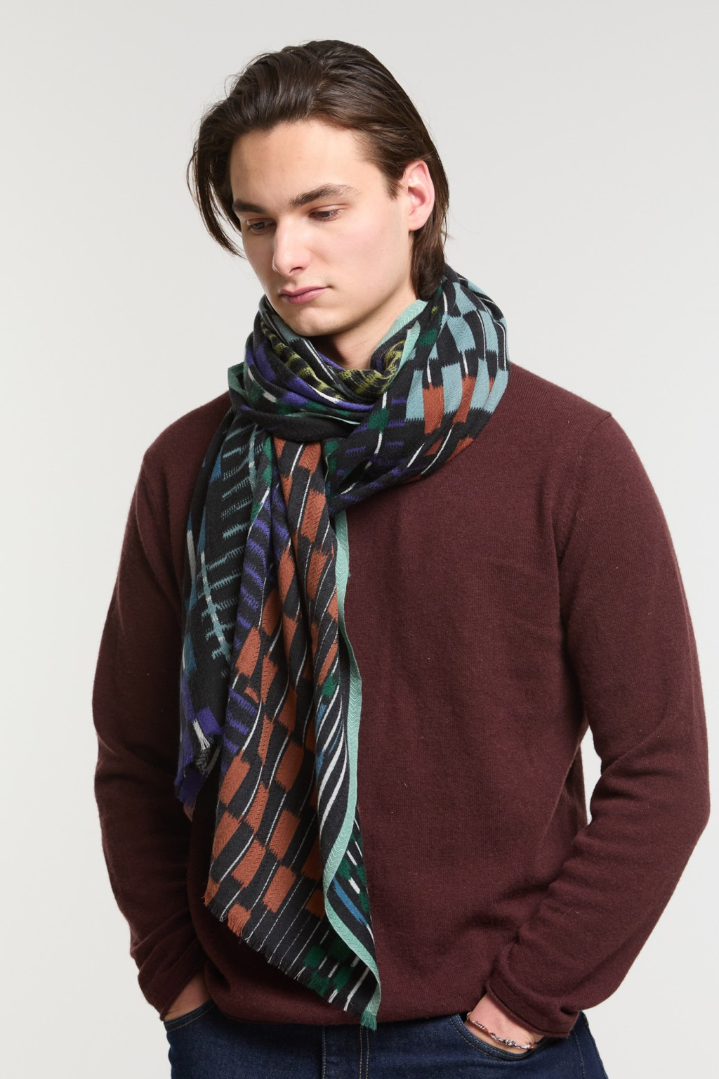 Mapoesie Saccade Scarf in Black Blue