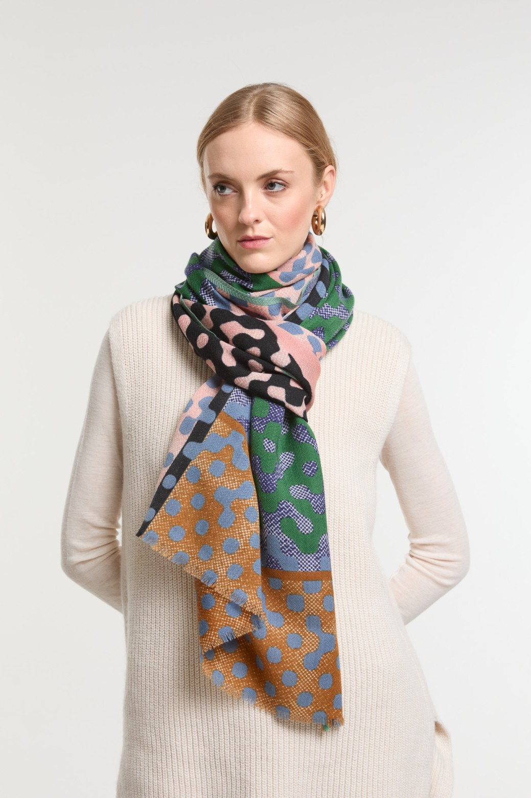 Mapoesie's Variation Scarf in Green Brown