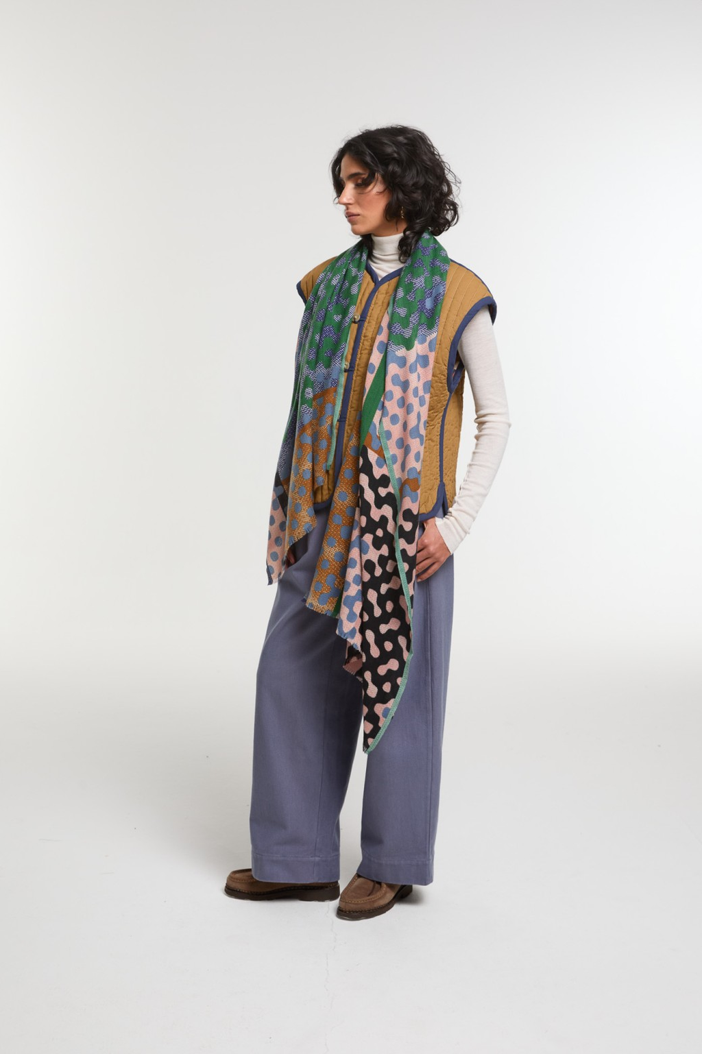 Mapoesie's Variation Scarf in Green Brown