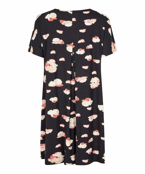 Masai's Gertie Floral Tunic in Black Hibiscus Print