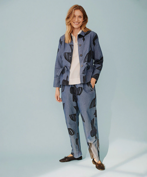 Masai Payton Printed Denim Trousers