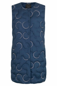 Masai Trinus Embroidered Vest in Moonlit Ocean