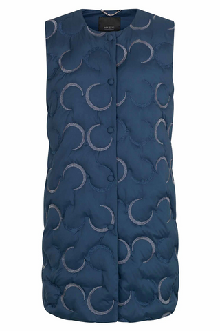 Masai Trinus Embroidered Vest in Moonlit Ocean