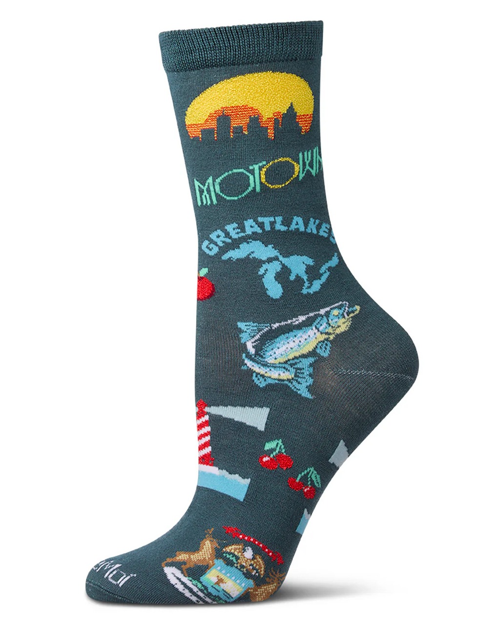 Women's Michigan Themed Bamboo Crew Socks