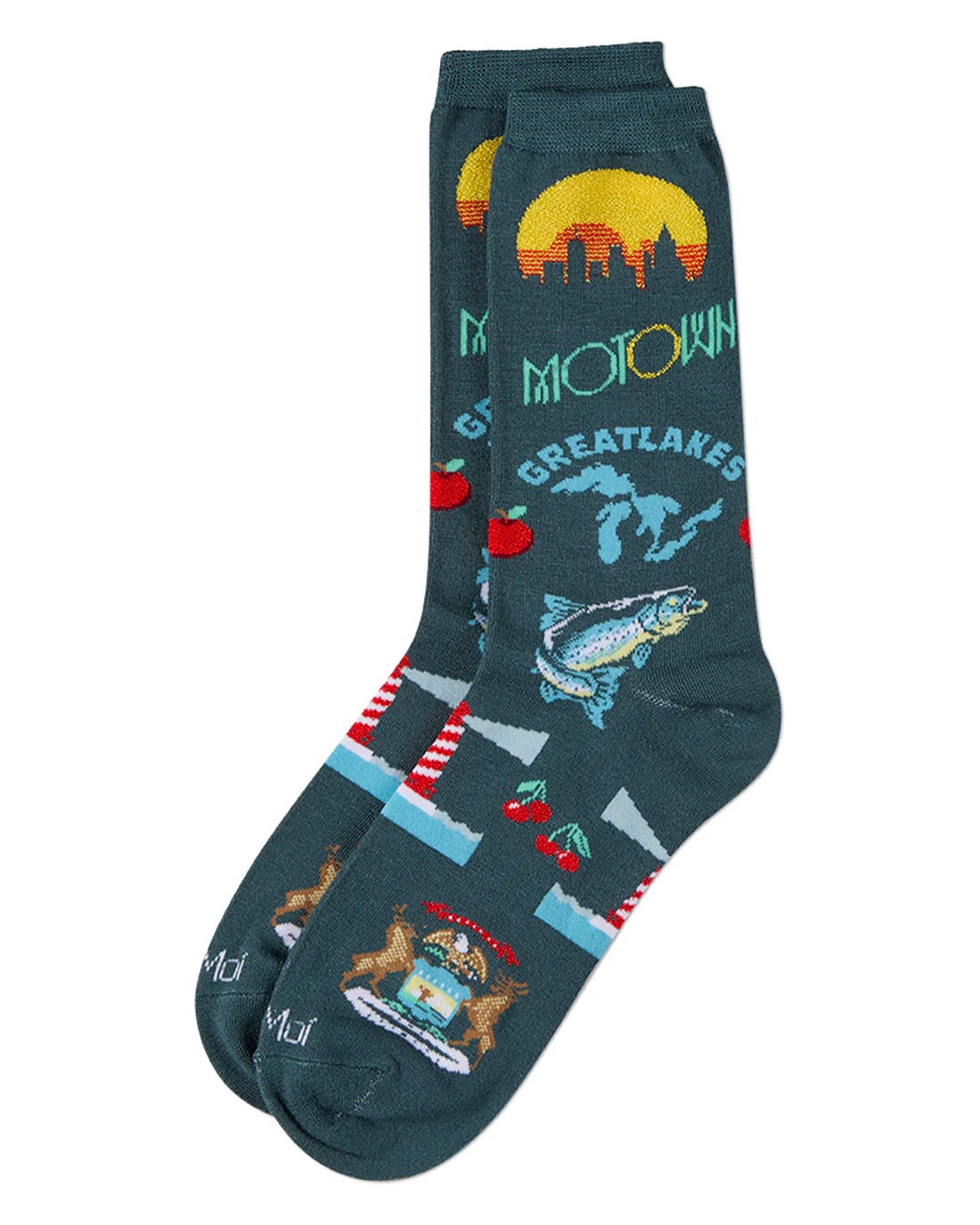 Women's Michigan Themed Bamboo Crew Socks