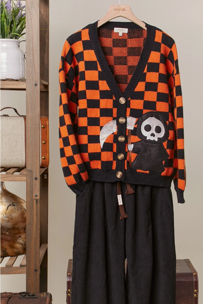 Checkerboard Reaper Cardigan
