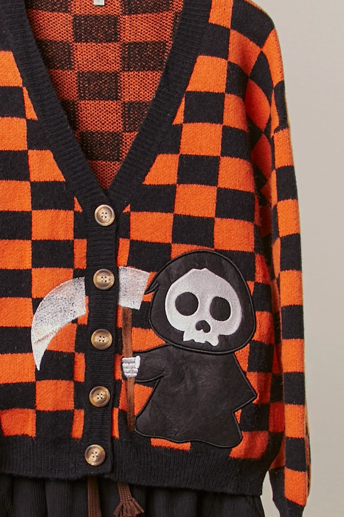 Checkerboard Reaper Cardigan