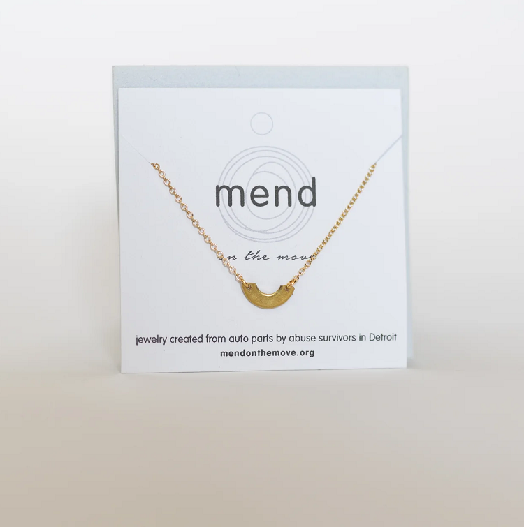 Mend on the Move Poured Out Gold Plated Necklace