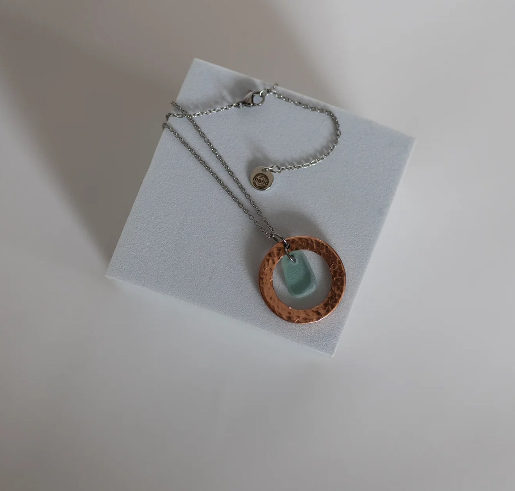 Restored Copper & Glass Necklace
