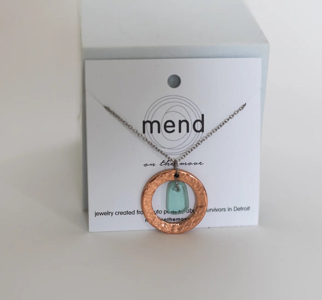 Mend on the Move Restored Copper & Glass Necklace