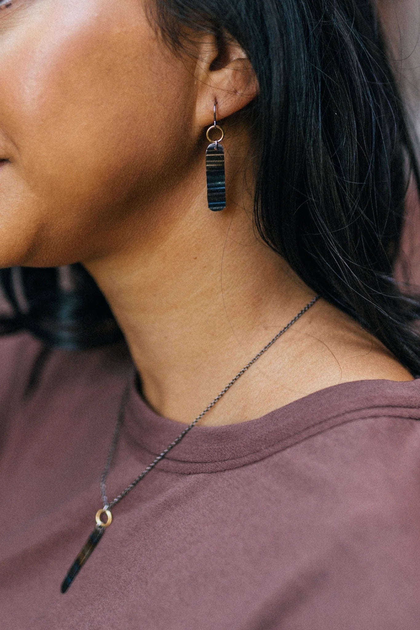 Mend on the Move Ripple Effect Stainless Steel Earrings