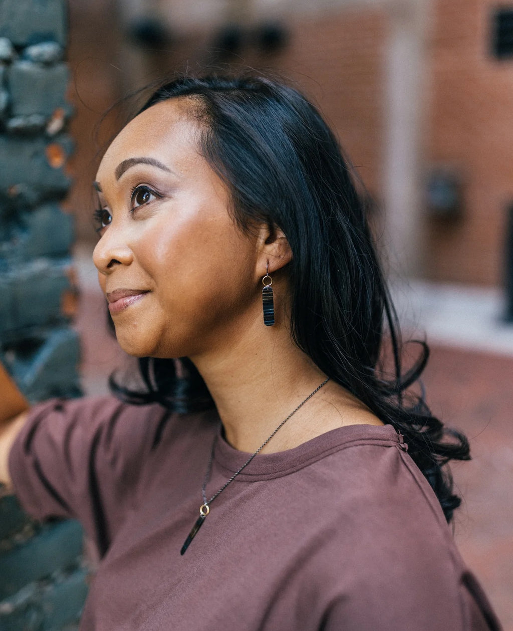 Mend on the Move Ripple Effect Stainless Steel Earrings