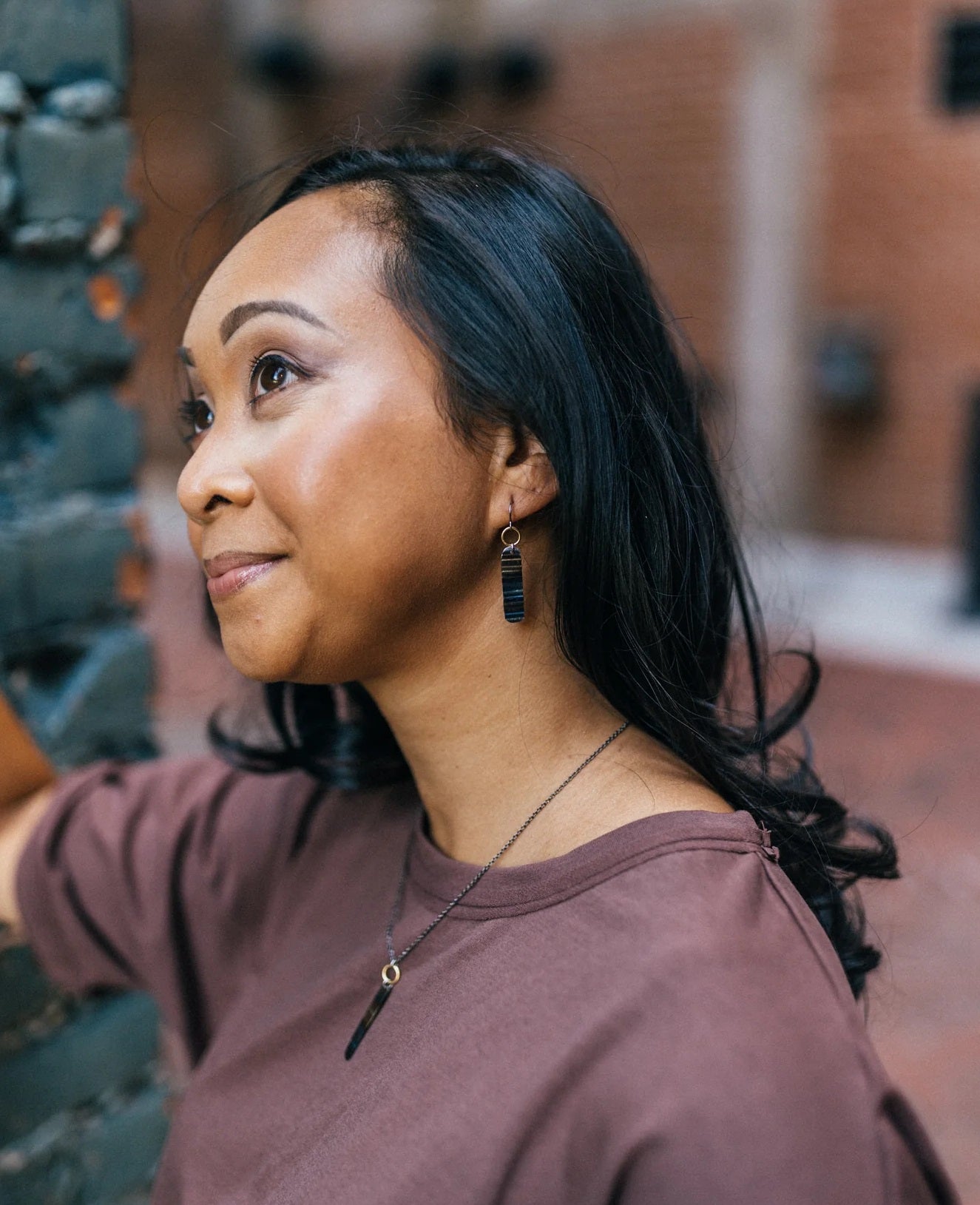 Mend on the Move Ripple Effect Stainless Steel Earrings