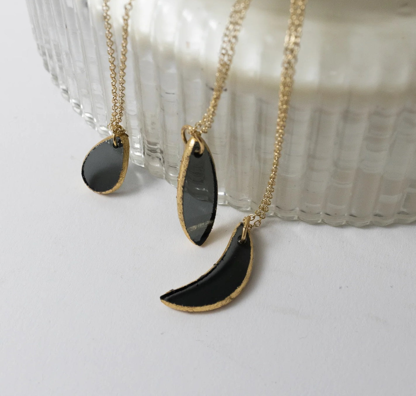 See Me Through Black Glass Necklace