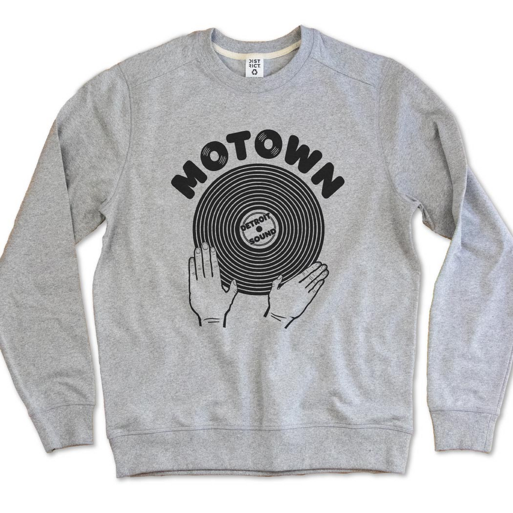 Michigan Vibes Motown Crewneck Sweatshirt / Grey