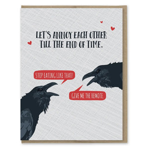 Annoy Each Other Valentine's Day Card Crows
