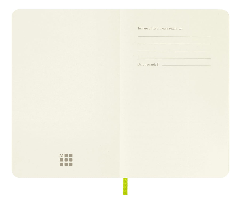 Pocket Sized Ruled Notebook in Lemon Green