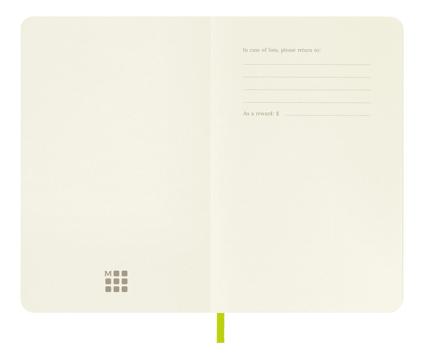 Pocket Sized Ruled Notebook in Lemon Green