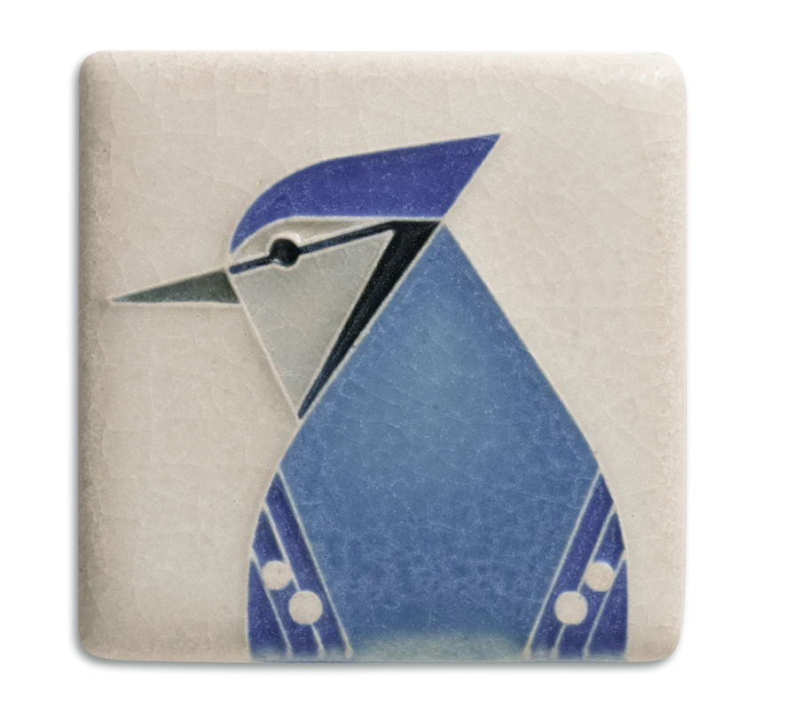 Motawi Charley Harper 3x3 Blue Jay Art Tile